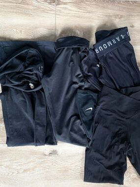 Set of 4 leggings- UA, Aerie, Nike